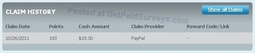 Opinion Outpost Payment October 2011